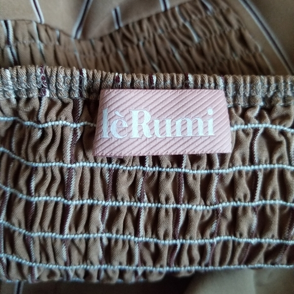 New Le Rumi Revolve Jumpsuit Short Sleeve Striped - Picture 3 of 5